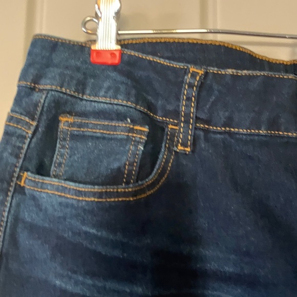 Dark Blue Denim Pencil Skirt - Picture 3 of 9